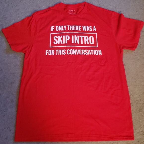 Skip Intro To Conversation Shirt Unisex NWOT - Picture 1 of 3